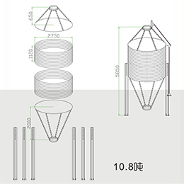 部分装配式钢板仓技术参数